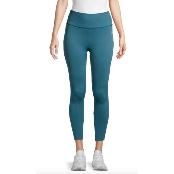 Free People Pants - Free People Movement "Free Throw" blue teal ribbed 3/4 legging Womans size M